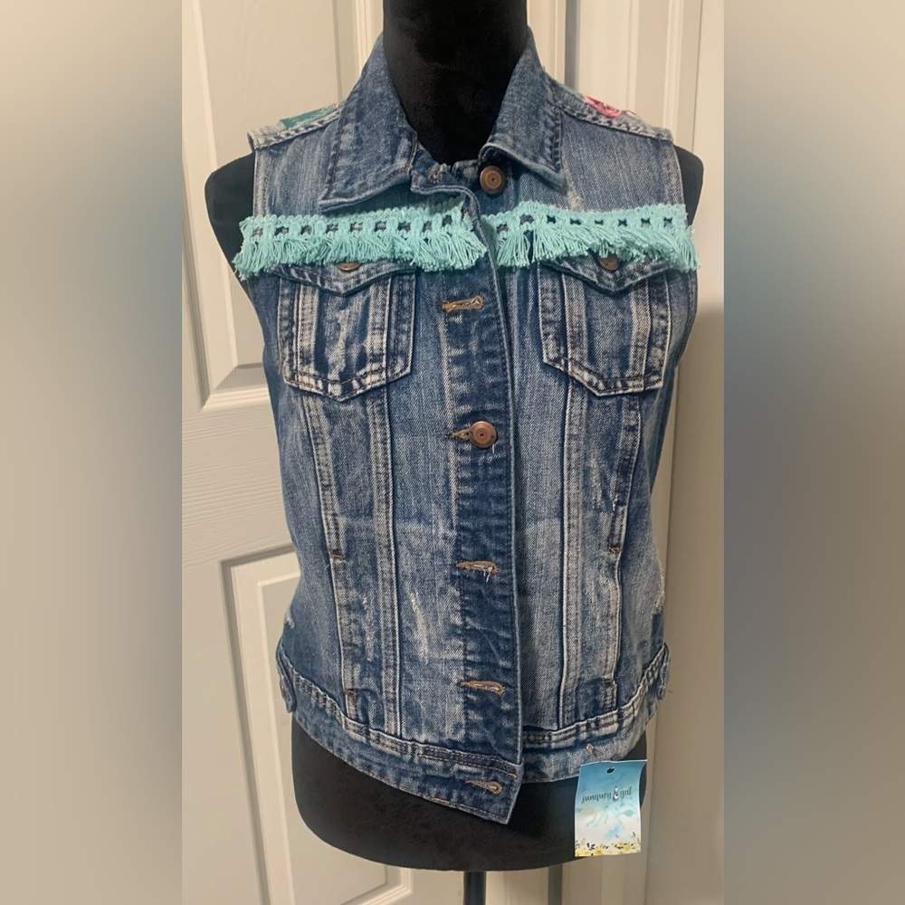 NWT Boom Boom Jeans One of a Kind Repurposed/ Upcycled Vest